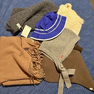 Bucket Hat Knit Accessories Bundle of 6  Acne studio Damson Madder